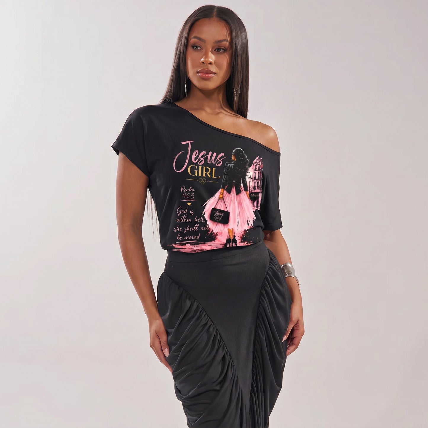Psalm 46:5 Off-the-Shoulder TShirt