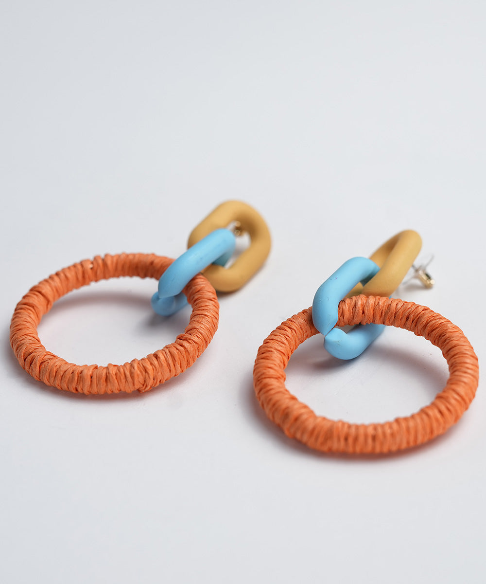 Yellow Blue Orange Earring