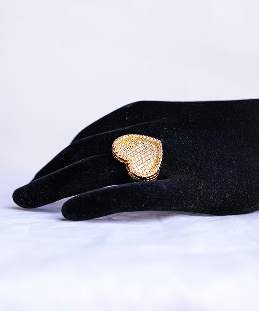 Gold Love Heart Ring