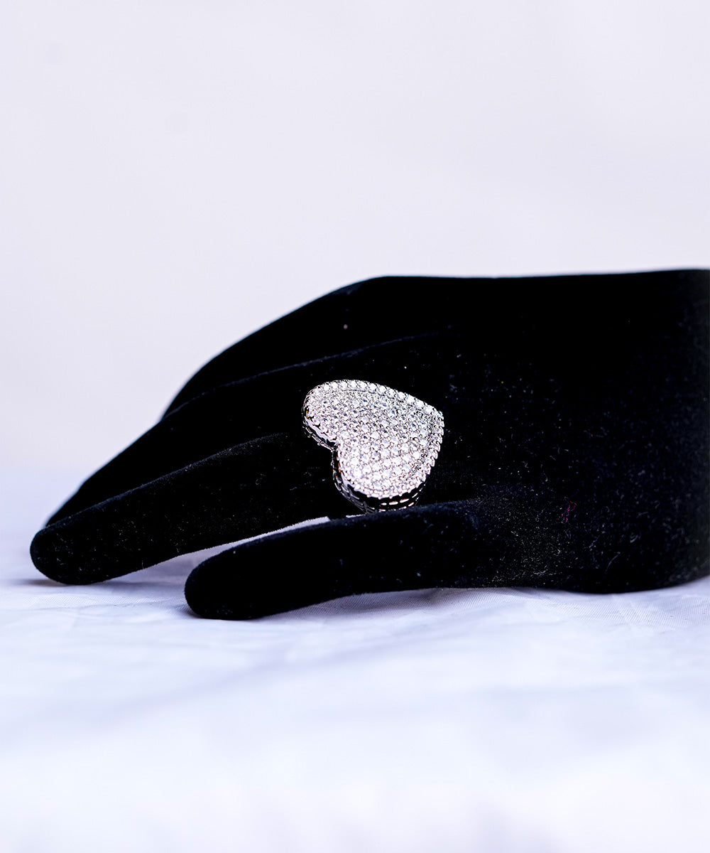 Silver Love Heart Ring