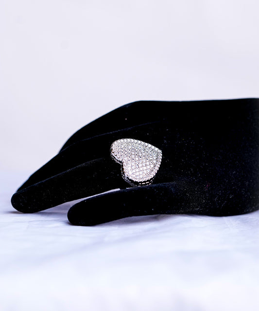 Silver Love Heart Ring