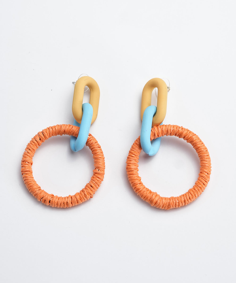 Yellow Blue Orange Earring