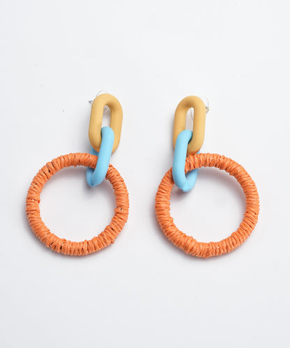Yellow Blue Orange Earring
