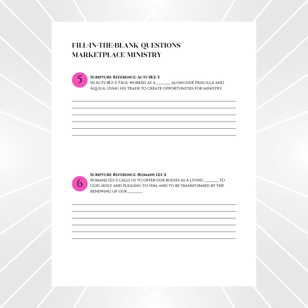 Women in Ministry Workbook